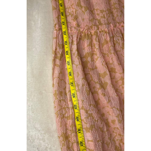 Hatch Womens Apricot Maternity Anaelle Silk Dress Sz 2 Ruffle SleeveAsymmetrical - Picture 9 of 13